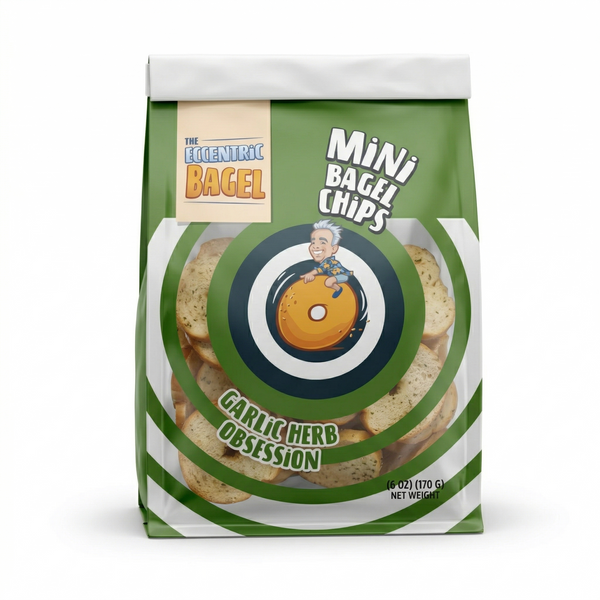 Eccentric Bagel Mini Chips – Garlic Herb Obsession